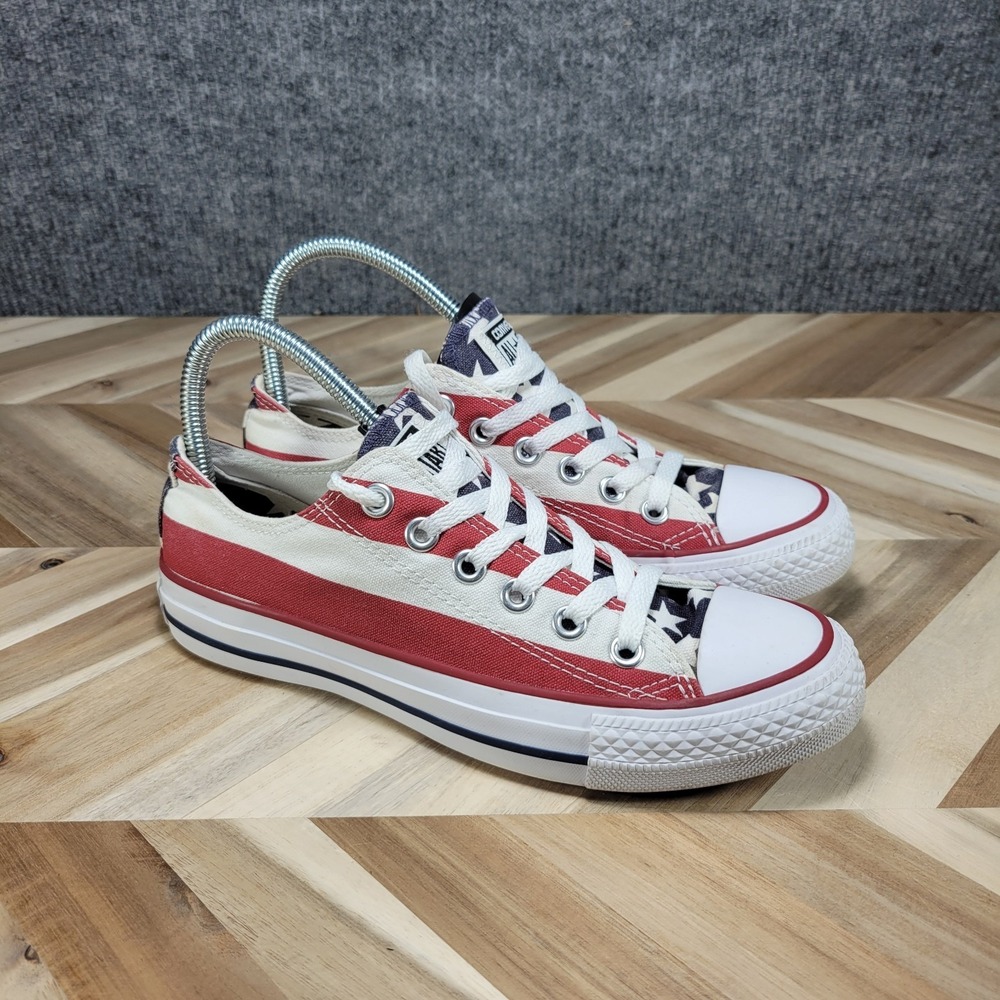 Converse Chuck Taylor All Star Shoes Womens 6.5 Red White Blue American Flag
